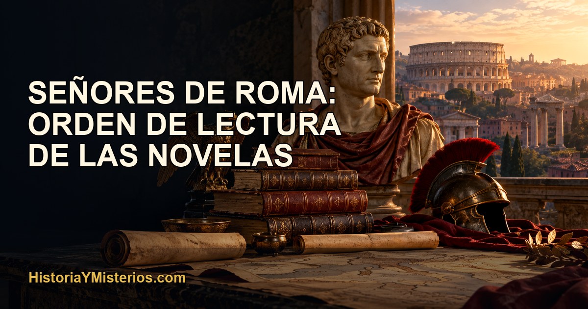 Señores de Roma: orden de lectura de las novelas — imagen editorial de HistoriaYMisterios.com