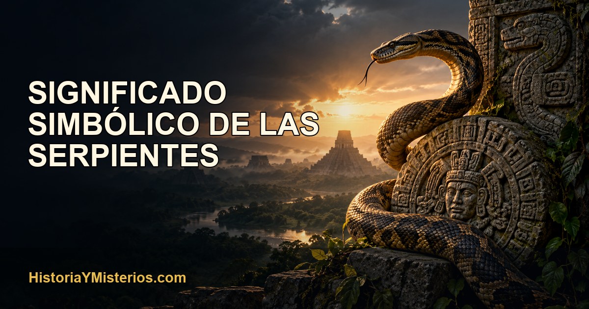 Significado simbólico de las serpientes — imagen editorial de HistoriaYMisterios.com