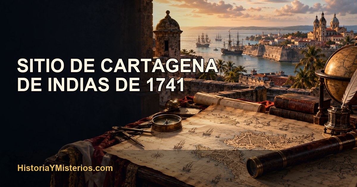 Sitio de Cartagena de Indias de 1741 — imagen editorial de HistoriaYMisterios.com
