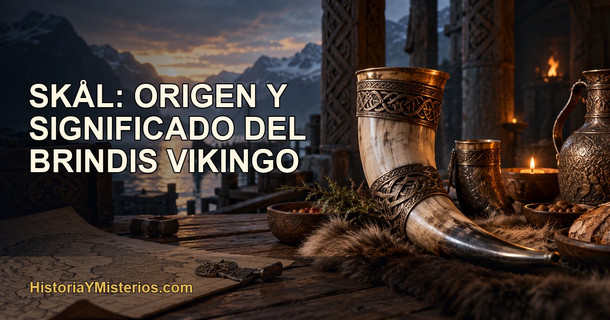 Skål: origen y significado del brindis vikingo — imagen editorial de HistoriaYMisterios.com