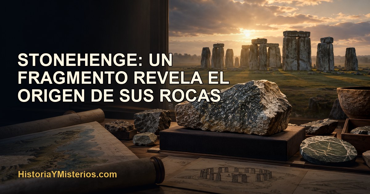 Stonehenge: un fragmento revela el origen de sus rocas — imagen editorial de HistoriaYMisterios.com