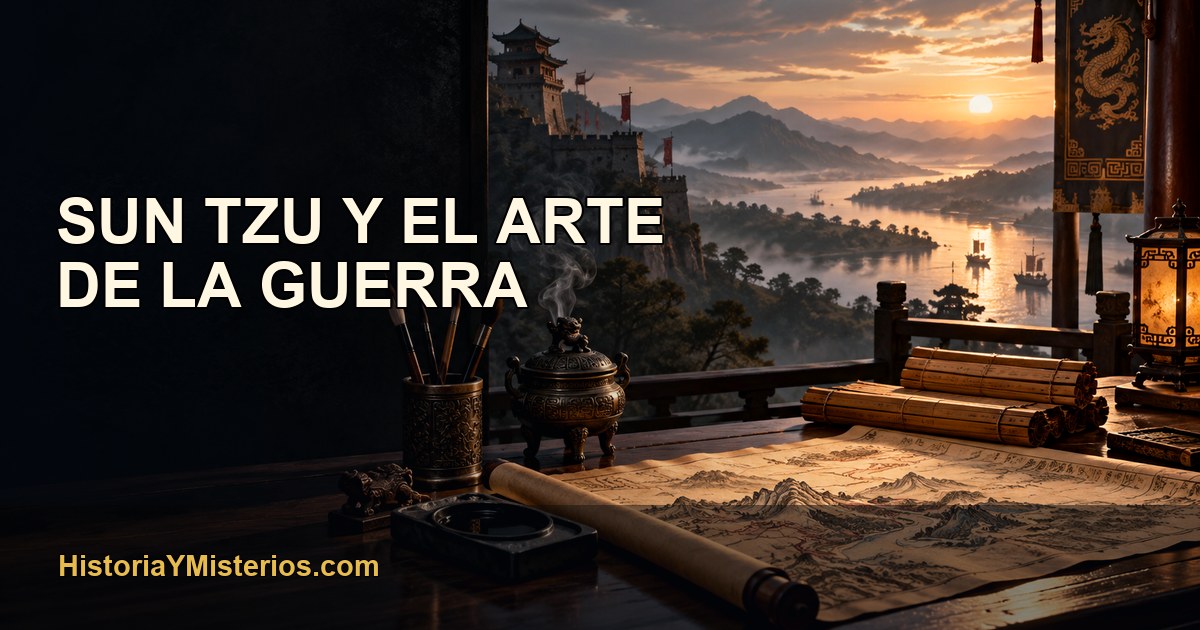 Sun Tzu y El arte de la guerra — imagen editorial de HistoriaYMisterios.com