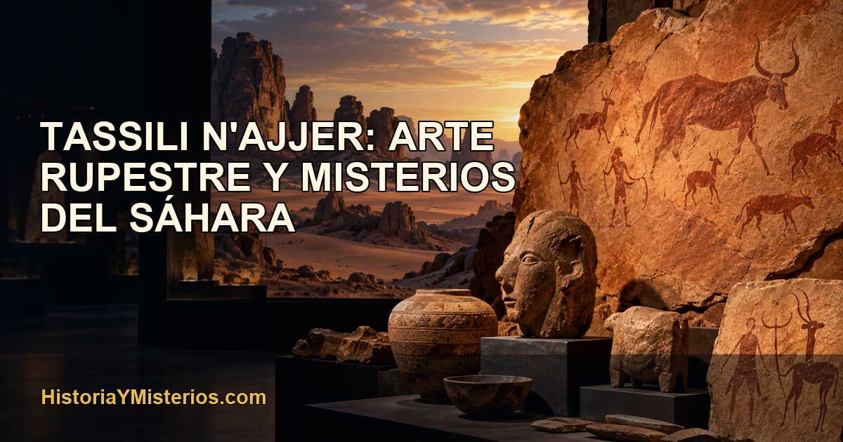 Tassili n'Ajjer: arte rupestre y misterios del Sáhara — imagen editorial de HistoriaYMisterios.com