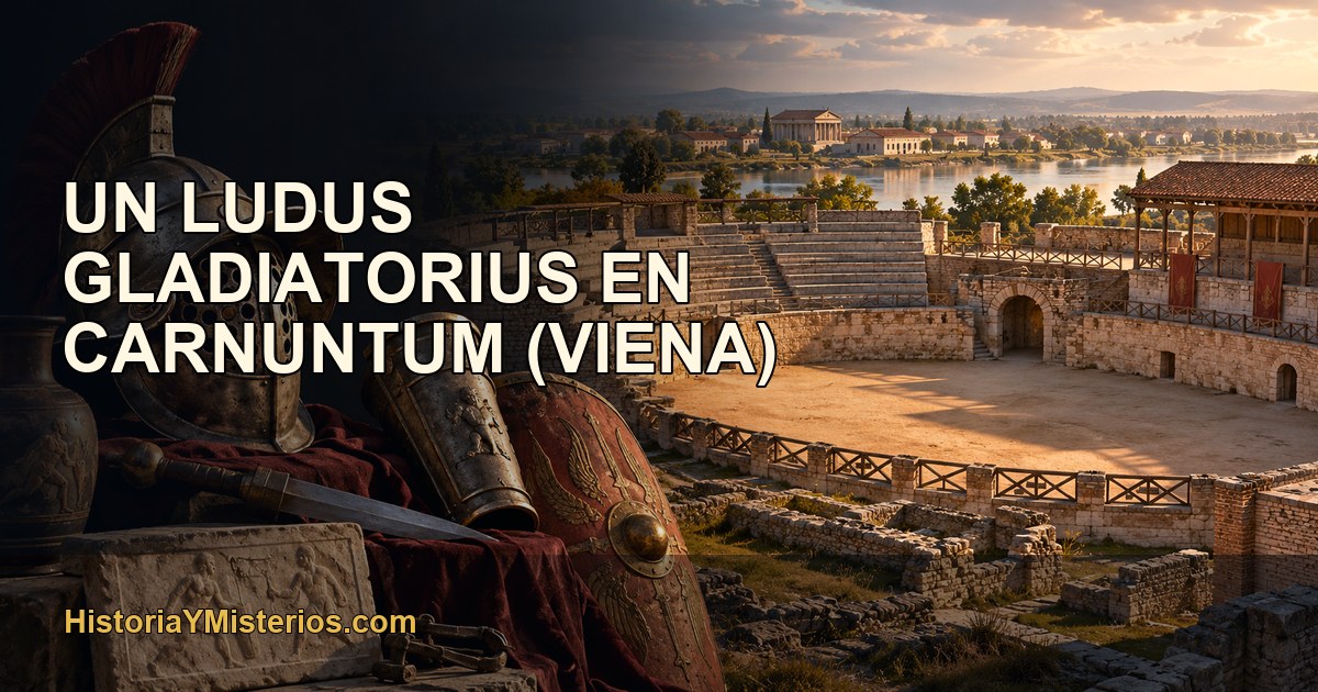 Un Ludus gladiatorius en Carnuntum (Viena) — imagen editorial de HistoriaYMisterios.com