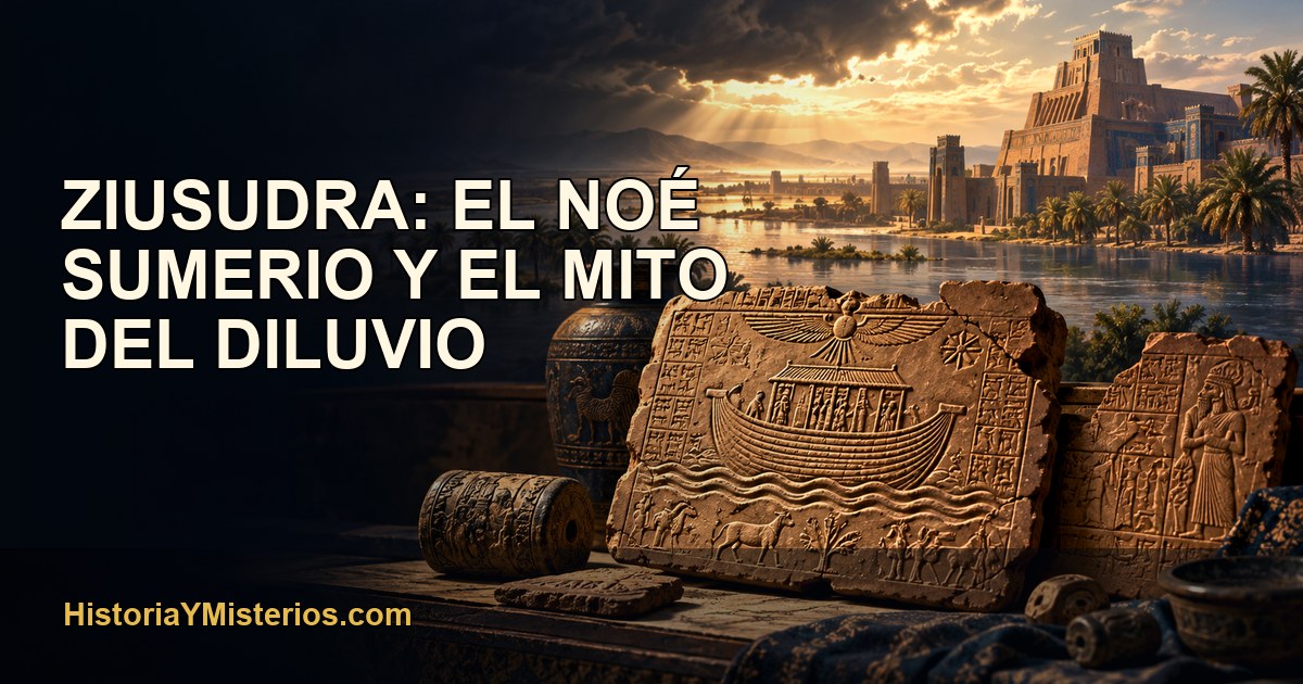 Ziusudra: el Noé sumerio y el mito del diluvio — imagen editorial de HistoriaYMisterios.com