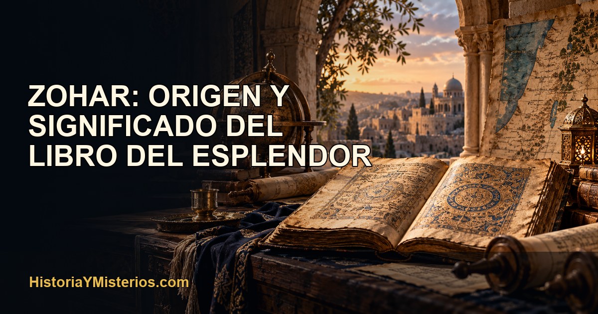 Zohar: origen y significado del Libro del Esplendor — imagen editorial de HistoriaYMisterios.com